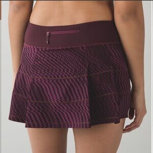 lululemon Pace Rival Skirt II Regular Skort Red Grape Bordeaux Sz 4